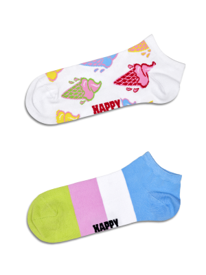 2-Pack Ice Cream & Stripe Low Socks