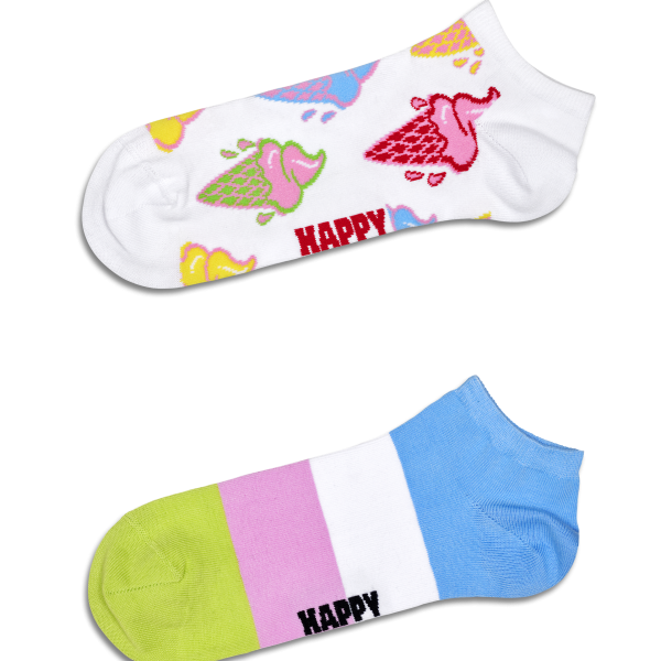2-Pack Ice Cream & Stripe Low Socks