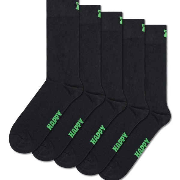 5-Pack Solid Socks
