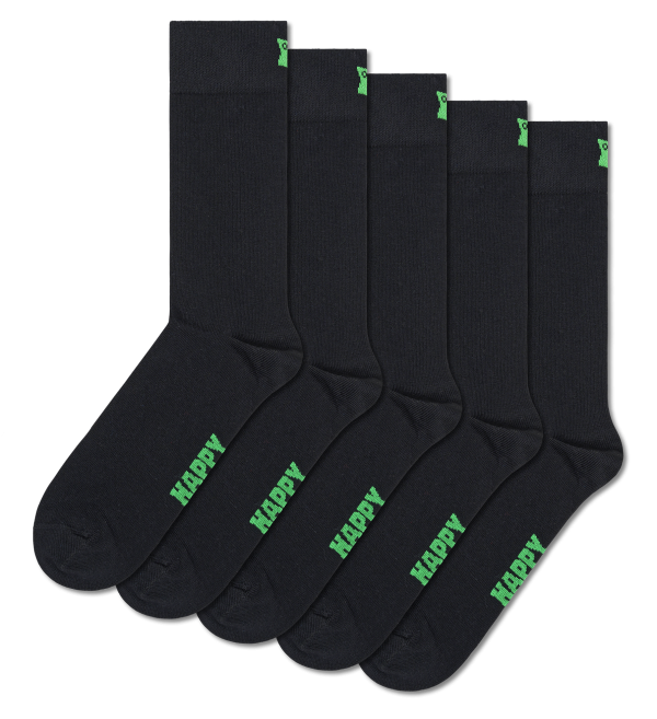 5-Pack Solid Socks