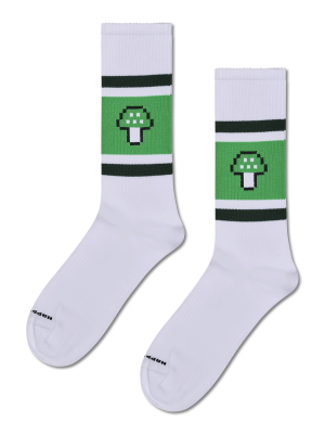 Mushroom Stripe Sneaker Sock