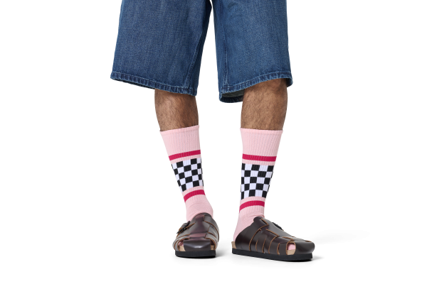 Checked Stripe Sneaker Sock