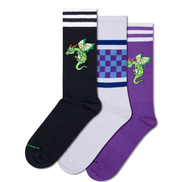 3-Pack Dragon Sneaker Socks